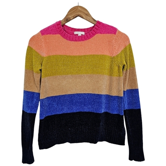 Lisa Todd Sweaters - Lisa Todd Colorful Striped Crew Neck Soft Sweater Rainbow Size XS Fall Fashion